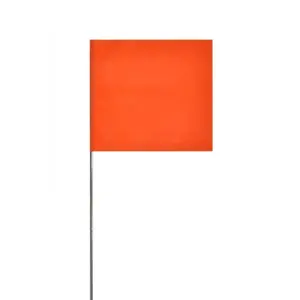 Ukuran Kustom dan Logo Luar Ruangan Oranye Peringatan Survei Bendera Penanda untuk Lift Ekor