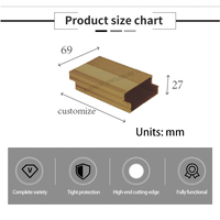 W69 * H27mm AEH135 Boîtier de protection pour contrôleur anodisé OEM Gravure laser Coque de boîtier en aluminium extrudé de type fendu OEM