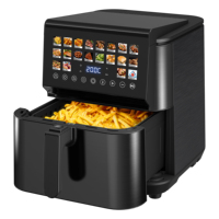 Directement de notre usine, Friteuse à air intelligente en acier inoxydable 9L avec écran tactile numérique, Four de cuisine électrique sain pour la famille