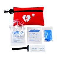 Firstime OEM Dispositif de formation d'urgence pour la réanimation en cas d'étouffement, mini kit de premiers secours avec sac en nylon et porte-clés