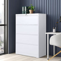 Meilleures ventes : Commode à tiroirs modulaire en acier, fabriquée en usine, avec quatre tiroirs latéraux verrouillables, pour usage professionnel.