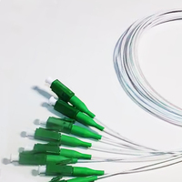 Splitter Fiber Optik PLC 8 jalur LC APC, Splitter Mikro Fiber Optik, Splitter PLC Tabung Baja untuk FTTH