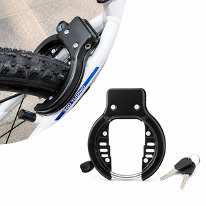 Antivol de vélo pliable en forme de <span class=keywords><strong>fer</strong></span> <span class=keywords><strong>à</strong></span> <span class=keywords><strong>cheval</strong></span> résistant aux intempéries, avec anneau en acier, étanche et antivol, type griffe de <span class=keywords><strong>crabe</strong></span> - Product Image 1
