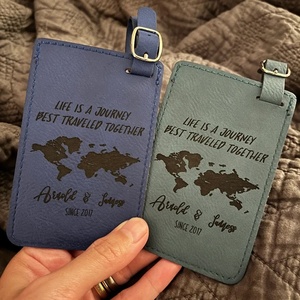 Étiquette de sac à dos OEM, étiquette imperméable, étiquette de bagages, logo gravé personnalisé, étiquette de bagages en similicuir personnalisée pour voyage - Product Image 4