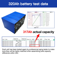 Cellule de batterie LiFePO4 Catl 3.2V 310Ah 320Ah de qualité A, prismatique, lithium-ion, pour système de stockage d'énergie solaire, camping-car, bricolage et usage domestique
