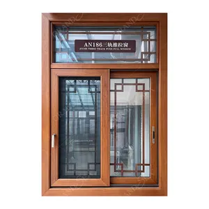 USA Market Villa Home Powder Coated Kitchen Passive Certified Sliding Aluminum Wood Windows