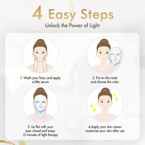 PDT 광자 빛 얼굴 치료 7 색 집에서 Led 얼굴 마스크 가벼운 치료 미용 안티 여드름 치료 미백 기계 - Product Image 3