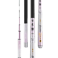 Canne à pêche à la ligne souple en fibre de carbone multi-sections Wisdomar 1,8m-7,2m légère pour la pêche en lac, en ruisseau et à la carpe