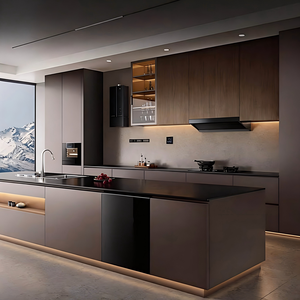 JINGSHUN Vente en gros de meubles de cuisine modulaires à conception personnalisable, ensemble complet de cuisine avec îlot, fabrication pour villas et maisons - Product Image 1