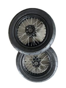 1.85*12インチアイアンリムホイールタイヤセット電気オフロードダートバイク90/90-12タイヤケーシングケン * ホイール - Product Image 5