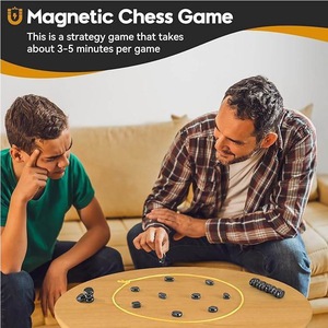 Juego de <span class=keywords><strong>Ajedrez</strong></span> Magnético con Cuerda Ajustable Mejorada y Piedras Magnéticas Grandes y Duraderas, Juego de Mesa Educativo - Product Image 5