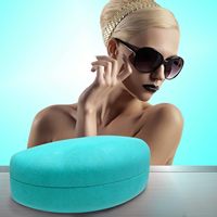 Étui à lunettes grand format incurvé pour femmes, étui rigide tendance et écologique pour lunettes de soleil, pochette XL en tissu