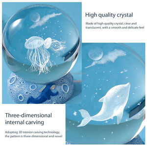 Base de resina LED Ocean Sea Crystal Ball Light Luminous Medusas Glass Ball Night Light Cambio de color <span class=keywords><strong>3D</strong></span> Crystal Ball Nights <span class=keywords><strong>Lamp</strong></span> - Product Image 4