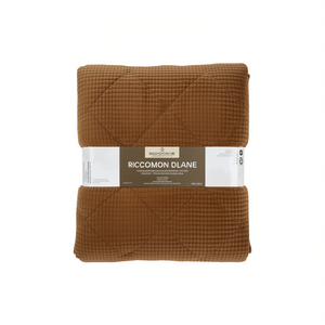 Manta Acolchada Riccomon Dlane Marrón para Cama Matrimonial, Uso en Todas las Estaciones - Product Image 1