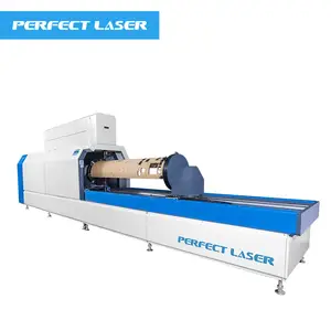300w 400w Automatic Rotary Wood Roll Tube Pipe Cardboard Carton Paper Boxes Rotating CNC Laser Die Board Cutter Cutting Machines