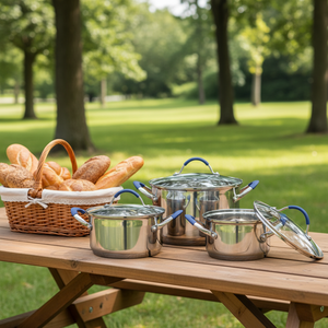 Juego <span class=keywords><strong>de</strong></span> Utensilios <span class=keywords><strong>de</strong></span> Cocina Minimalistas y Ecológicos <span class=keywords><strong>de</strong></span> Acero Inoxidable OEM, <span class=keywords><strong>Ollas</strong></span> y Sartenes Clásicas <span class=keywords><strong>de</strong></span> Acero Quirúrgico 304 con Tapa <span class=keywords><strong>de</strong></span> Vidrio para Cocina Casera - Product Image 6