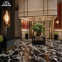 Lujosa losa de porcelana negra Bulgari de 1600x3200mm, piedra sinterizada con aspecto de mármol antiguo para suelo de sala de estar moderna, directamente de fábrica.