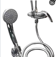 Mitigeur de douche moderne en laiton à poignée unique, finition chromée, avec pommeau de douche pressurisé, pour appartement et hôtel