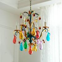 Suspension française en verre de Murano, style artistique italien, motif fruit, luminaire de luxe coloré pour salon et chambre, lustre de plafond
