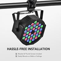 Lumière plate par LED RVB de 18W avec télécommande et contrôle DMX IP65 Uplights pour l'éclairage de scène de mariage et l'atmosphère de teinture