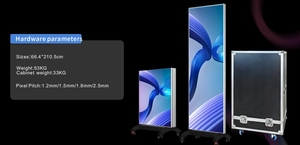 Trong nhà gấp LED Poster Màn hình p1.25 p1.53 p1.86 p2.0 p2.5 Trọng lượng nhẹ xách tay thông minh quảng cáo LED Khung áp phích hiển thị - Product Image 4