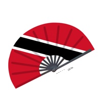Éventail pliant grande taille drapeau de Trinité-et-Tobago, accessoire de danse pour le carnaval et les fêtes Soca, héritage de Trini