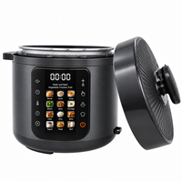 Cuisinière électrique à pression multifonctionnelle 6L 1000W en acier inoxydable avec écran numérique intelligent 15-en-1