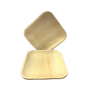 Plato redondo plano de hoja de areca, bandeja de hoja de palma dividida para servir arroz, curry, verduras y combinaciones de platos. - Product Image 1