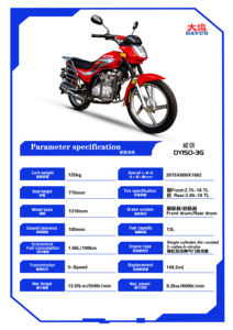 Motocyclette de rue Dayun DY150-3G 150cc à essence 4 temps avec frein à disque avant et phare LED pour concessionnaires et importateurs - Product Image 6