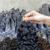 Cheveux Remy de l'usine RXhair # Extensions de cheveux bouclés vietnamiens 1b, tissage double machine, toutes couleurs disponibles