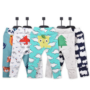 Leggings en coton doux pour bébé, imprimé animaux mignons, pantalon décontracté unisexe pour tout-petits, coupe ample - Product Image 3