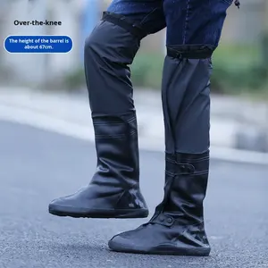 Vente en gros de couvre-chaussures imperméables réutilisables pour moto, scooter, moto tout-terrain, antidérapants, unisexes, protections pour chaussures de vélo pour la pluie - Product Image 6