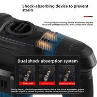 Marteau perforateur électrique haute puissance 110V, moteur sans balais de qualité industrielle, batterie rechargeable, pour travaux de démolition