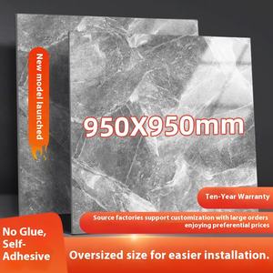 Autocollants de sol en PVC épais imperméables et résistants à l'usure Carreaux en cuir auto-adhésifs Motif de terrazzo en pierre d'imitation pour la <span class=keywords><strong>location</strong></span> - Product Image 5