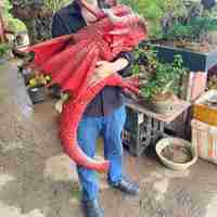Marionnette dragon animatronique réaliste pour bébé dinosaure 3D