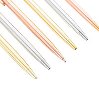 Stylo à bille BECOL, vente chaude, hôtel, style twist, luxe, or rose, fin, en métal, avec logo personnalisé pour cadeaux