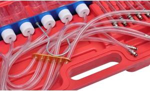 Kit de prueba de medidor de flujo de inyector diésel, herramientas de <span class=keywords><strong>retorno</strong></span> de aceite de inyector de combustible con adaptador de riel común, juego de herramientas de diagnóstico - Product Image 6