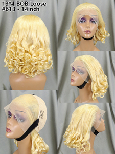 13x4 dentelle frontale perruque lâche 100% cheveux humains tressage cheveux - Product Image 2