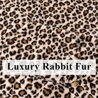 Couverture à capuche luxueuse en fausse fourrure de lapin imprimée léopard, couverture à capuche pour adulte, personnalisable avec capuche