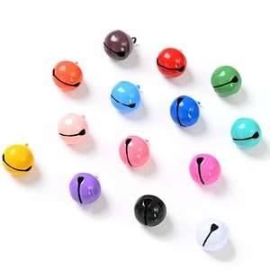 <b>Candy</b> Color 14mm Metal Bell Zinc Alloy Round Baking Paint Keychain Pendant Pet Charm - Product Image 2
