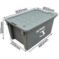 Joint à la boîte de rangement en plastique, fourre-tout empilable robuste, boîte de rangement en plastique, caisse mobile, conteneur emboîtable