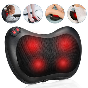 Masseur électrique pour le cou rechargeable à double moteur avec thérapie thermique pour les épaules, le cou, le dos, la taille et les jambes, coussin de massage - Product Image 1