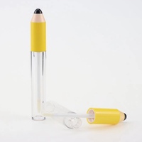Tubes de brillant à lèvres jaunes personnalisés pour bricolage Récipients en plastique de 10ml avec logo personnalisé pour emballage de rouge à lèvres pour cosmétiques