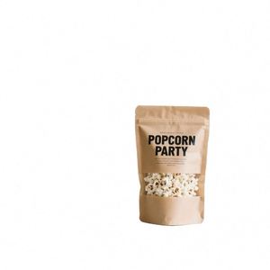 Bolsas Personalizadas Tipo Stand-up para Envasado de Alimentos Secos, Bolsas de Papel Kraft Marrón con Ventana Transparente - Product Image 1