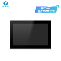 Tablette Android/Linux Sunworld 10,1'' murale en aluminium avec barre lumineuse LED, NFC, RK3566, 2+32 Go, haut-parleur intégré, caméra frontale 2MP