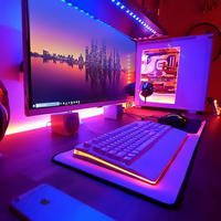 Kit Feican Sync Box Dropshipping, rétroéclairage LED avec RGBIC TV, bande lumineuse intelligente à immersion libre, 5 mètres, plastique noir