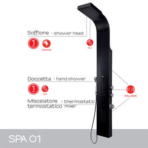 เครื่องมือกลึงคุณภาพสูง01แผงฝักบัวสปาสีดำ - Product Image 3