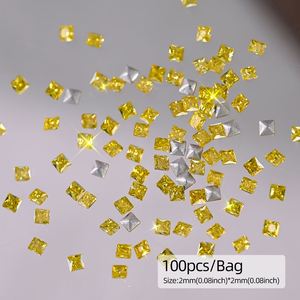 100 pcs/बैग स्पार्कल क्रिस्टल गोल्ड मिनी स्क्वायर हॉर्स आई जिरकॉन डायमंड नाखून हिस्टोन्स ने नीचे मैनीक्योर डिय चमकदार चमक - Product Image 6