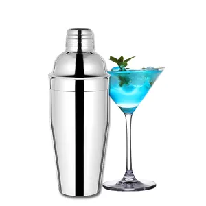 Kit Bartender alat pengaduk Logo kustom 750ML pengocok Cocktail Mixer Bar baja tahan karat