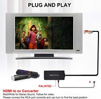 Convertidor HDMI2AV de HD a RCA Negro para AppleTV, Roku y Fire Stick